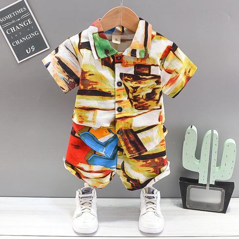 Children's Abstract Alphabet Printing Two-piece Set
